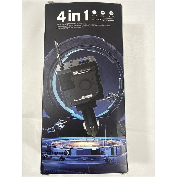 The Unbranded Brand Other - 4 in 1 Fast Car Phone Charger 66W, Retractable Cable and USB Car Charger